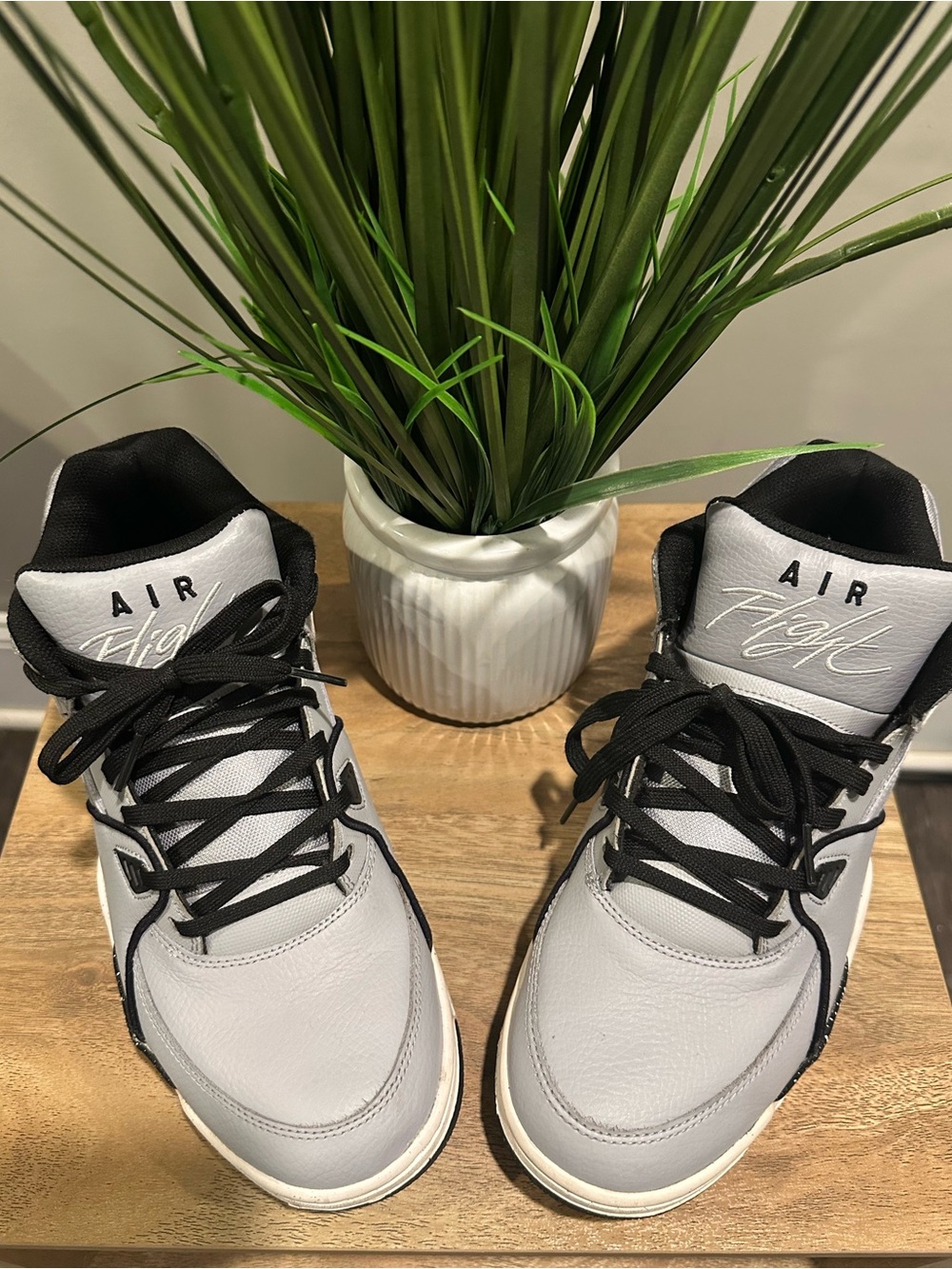 Nike Air Flight 89 Men's Gray and Black Athletic Shoes